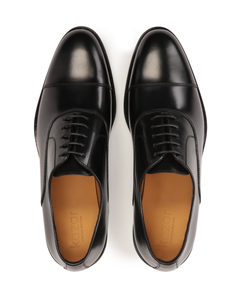 Kazar-Elegante-Herren-Derby-Schuhe-auf-Lederso-schwarz