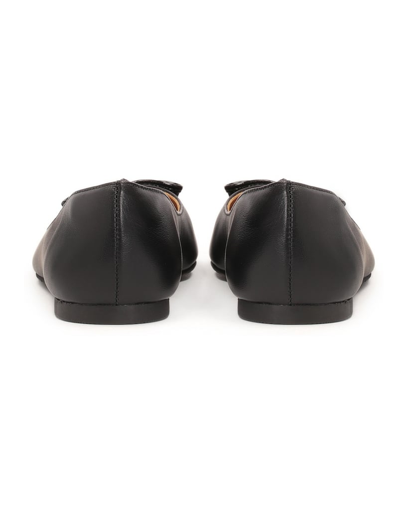 Kazar-Schwarze-Leder-Ballerinas-mit-Zehen-aus