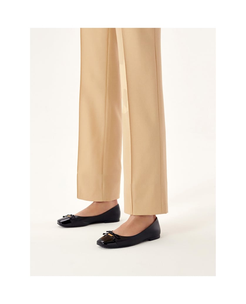 Kazar-Schwarze-Leder-Ballerinas-mit-Zehen-aus