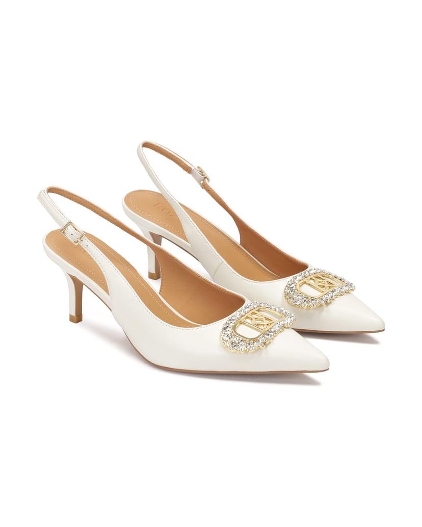 Kazar-Niedrige-Stiletto-Pumps-zur-Hochzeit-mit-weiss