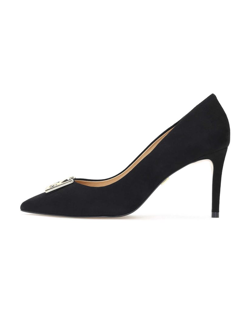 Kazar-Schwarze-Wildlederpumps-mit-großem-Monogramm-schwarz