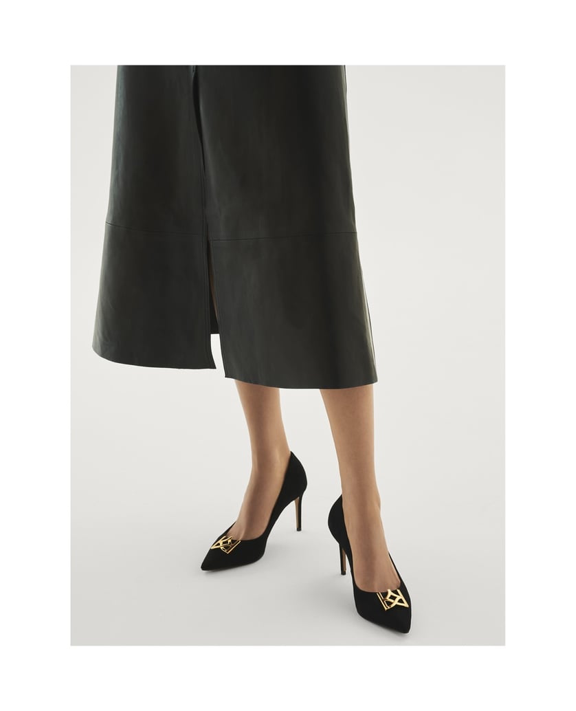 Kazar-Schwarze-Wildlederpumps-mit-großem-Monogramm-schwarz