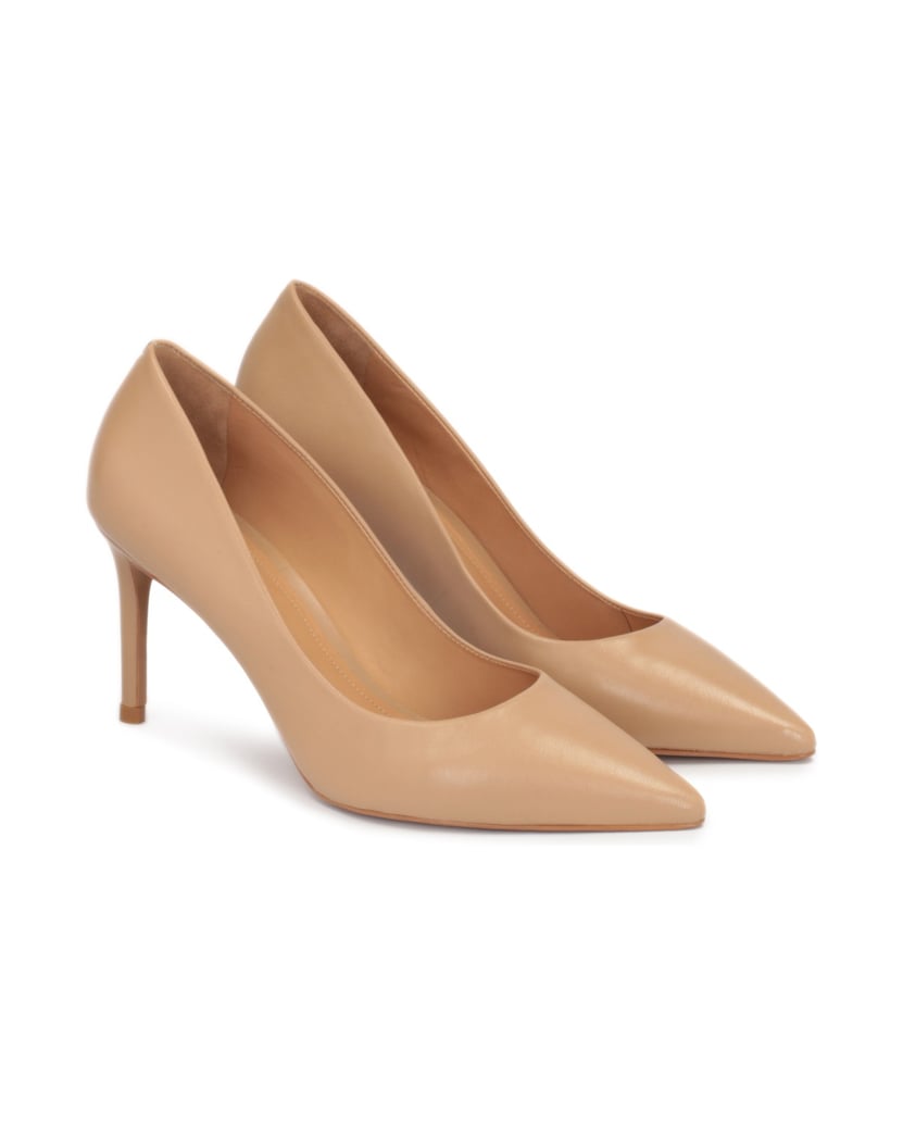 Kazar-Light-brown-leather-pumps-on-a-sleek-heel-ťavia