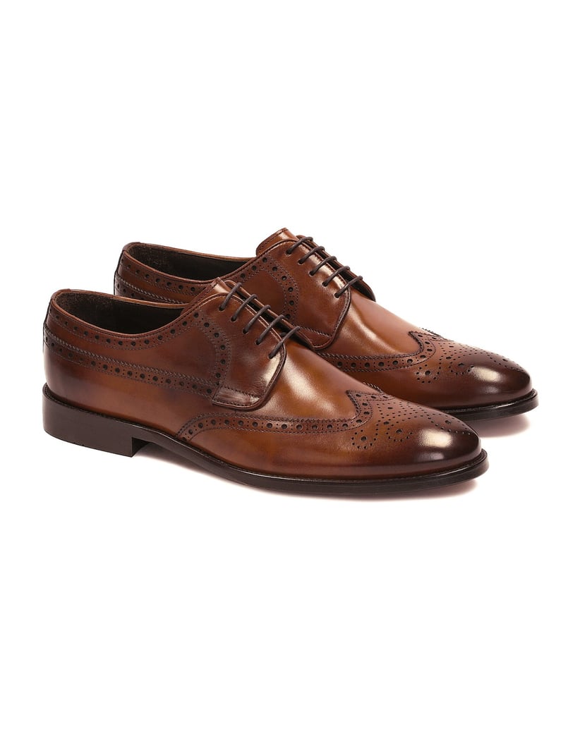 Kazar-Klassische-braune-Brogues-mit-Rosettenve-braun