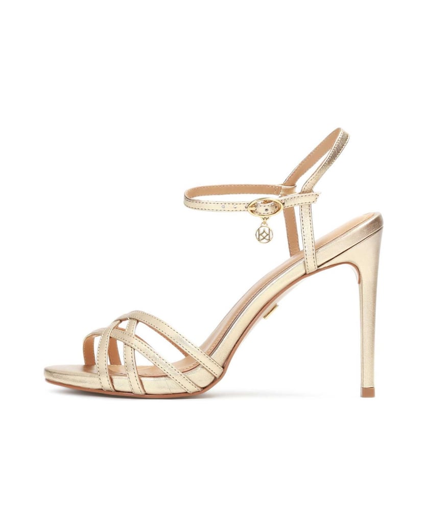 Kazar-Golden-sandals-with-woven-straps-zlatá