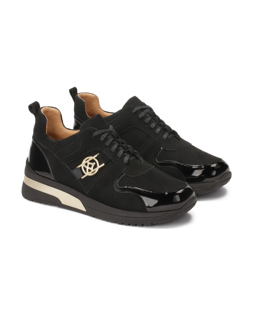 Kazar-Turnschuhe-aus-kombinierten-Materialien-schwarz