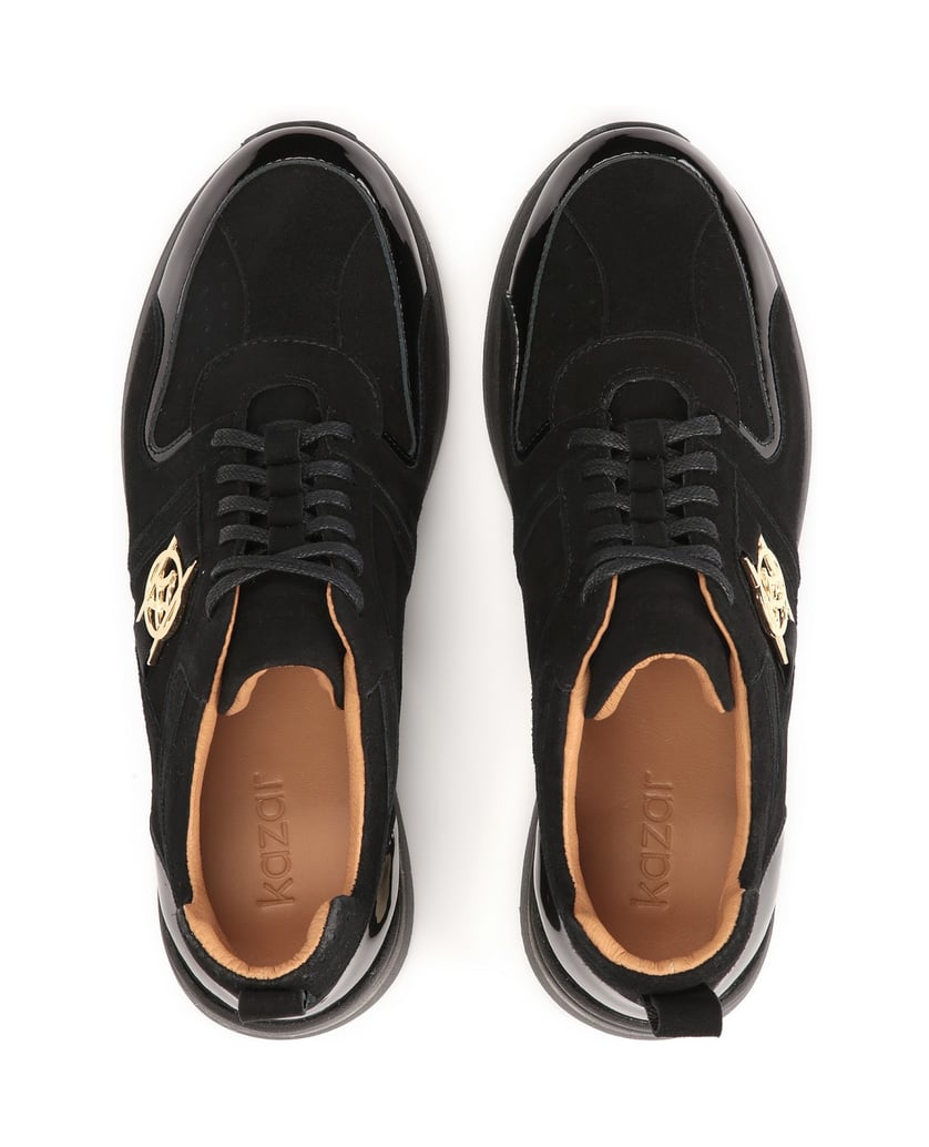 Kazar-Turnschuhe-aus-kombinierten-Materialien-schwarz