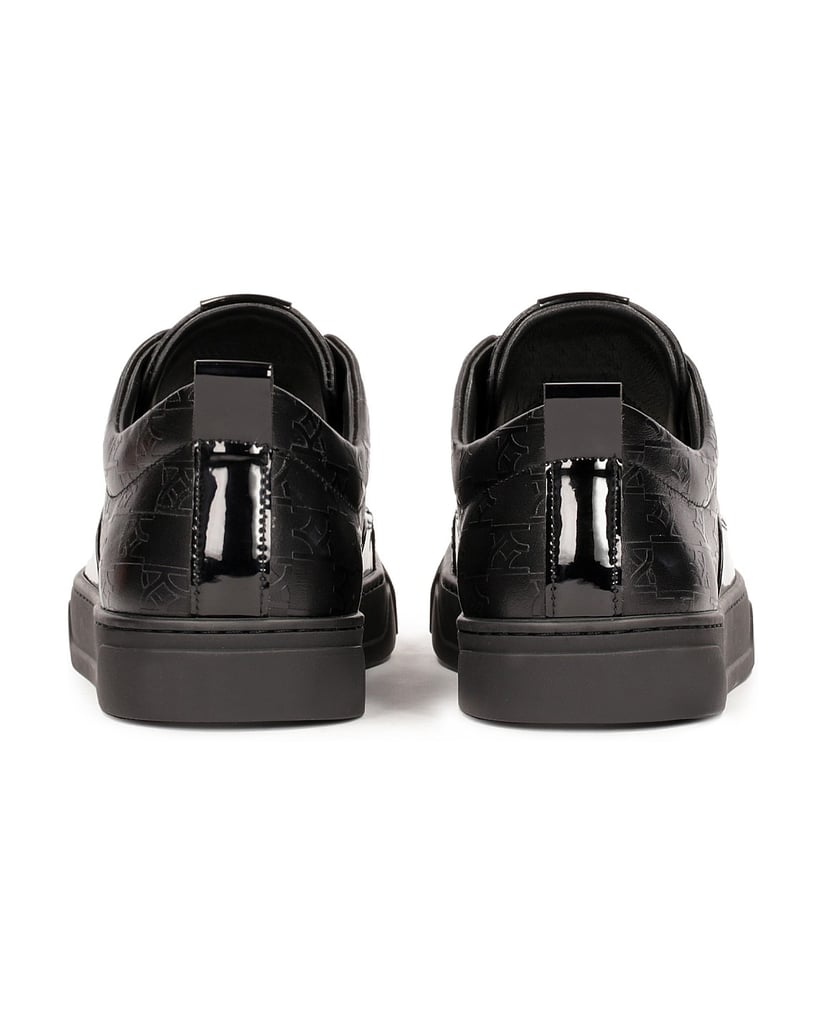 Kazar-Schwarze-Turnschuhe-mit-geprägtem-Muster-schwarz