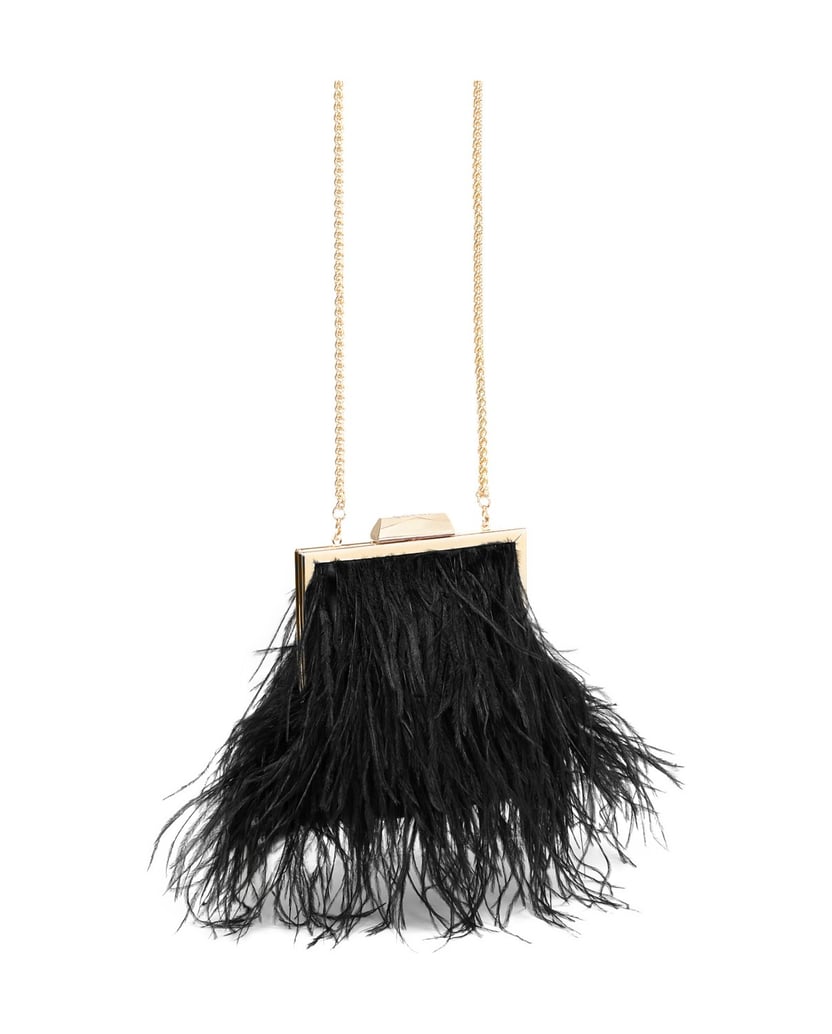Kazar-Black-evening-handbag-with-feathers-čierna