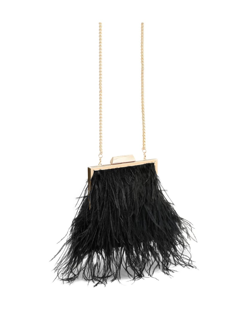 Kazar-Black-evening-handbag-with-feathers-čierna