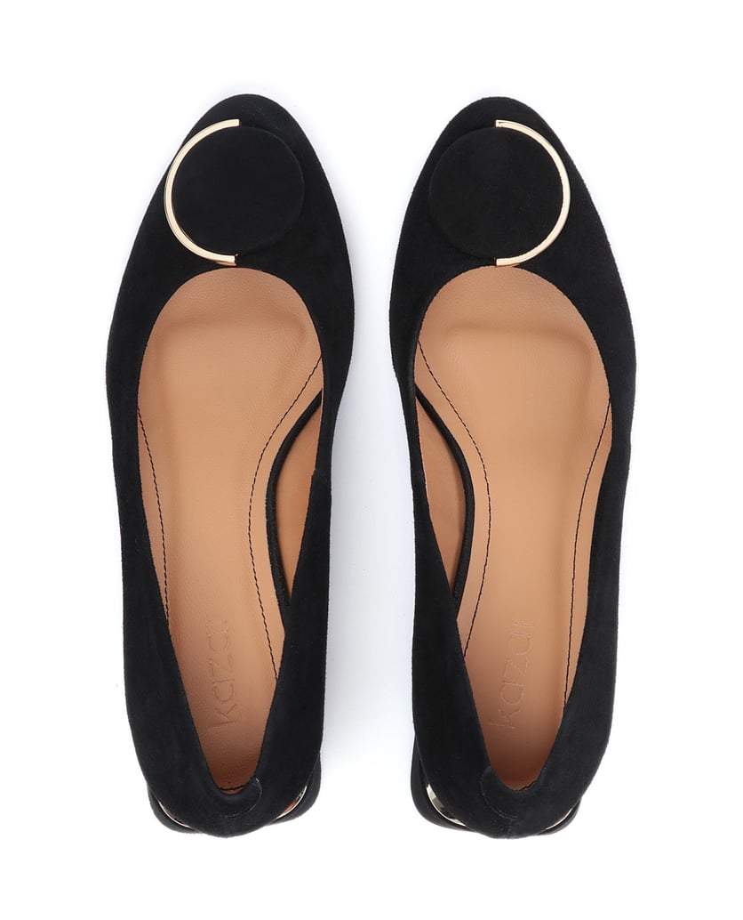 Kazar-Schwarze-Wildlederpumps-mit-modischem-Ab-schwarz