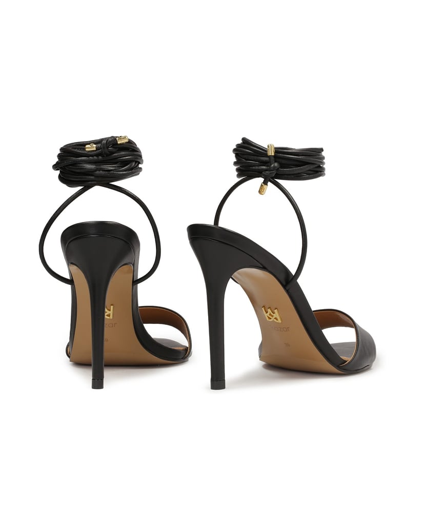 Kazar-Lace-up-sandals-with-pointy-toes-černá