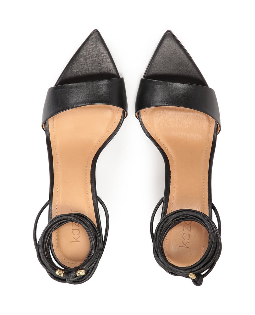 Kazar-Lace-up-sandals-with-pointy-toes-černá