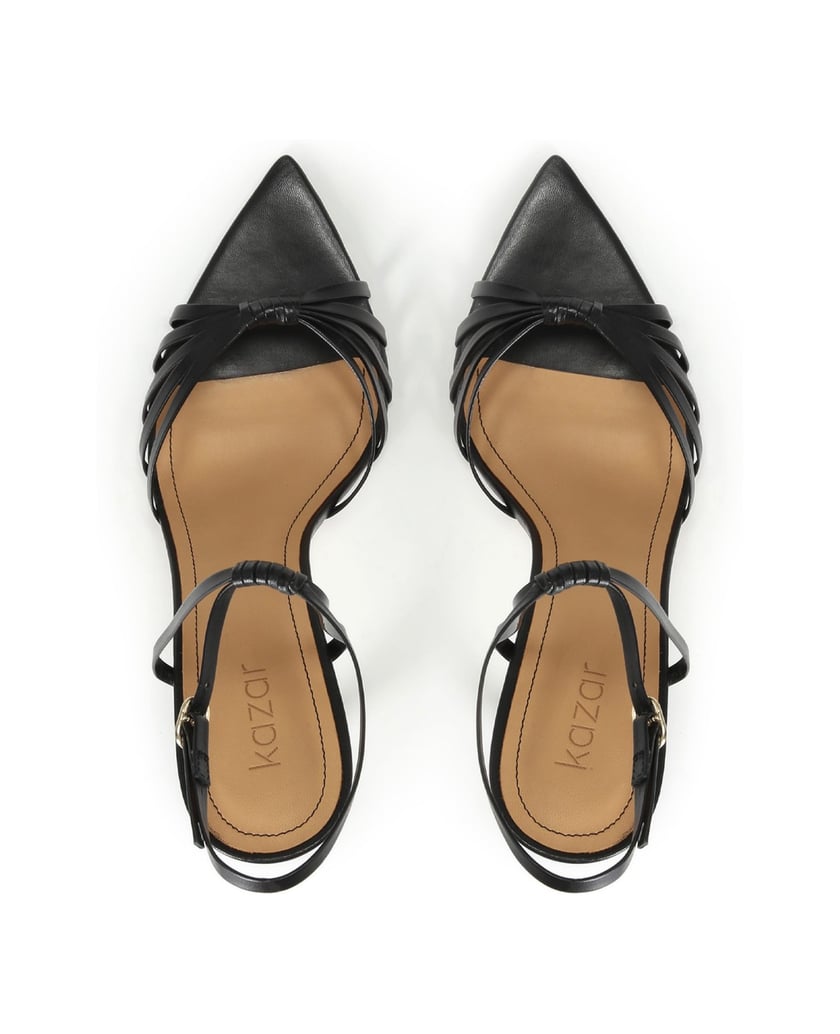 Kazar-Schwarze-Ledersandalen-mit-schlankem-Abs-schwarz