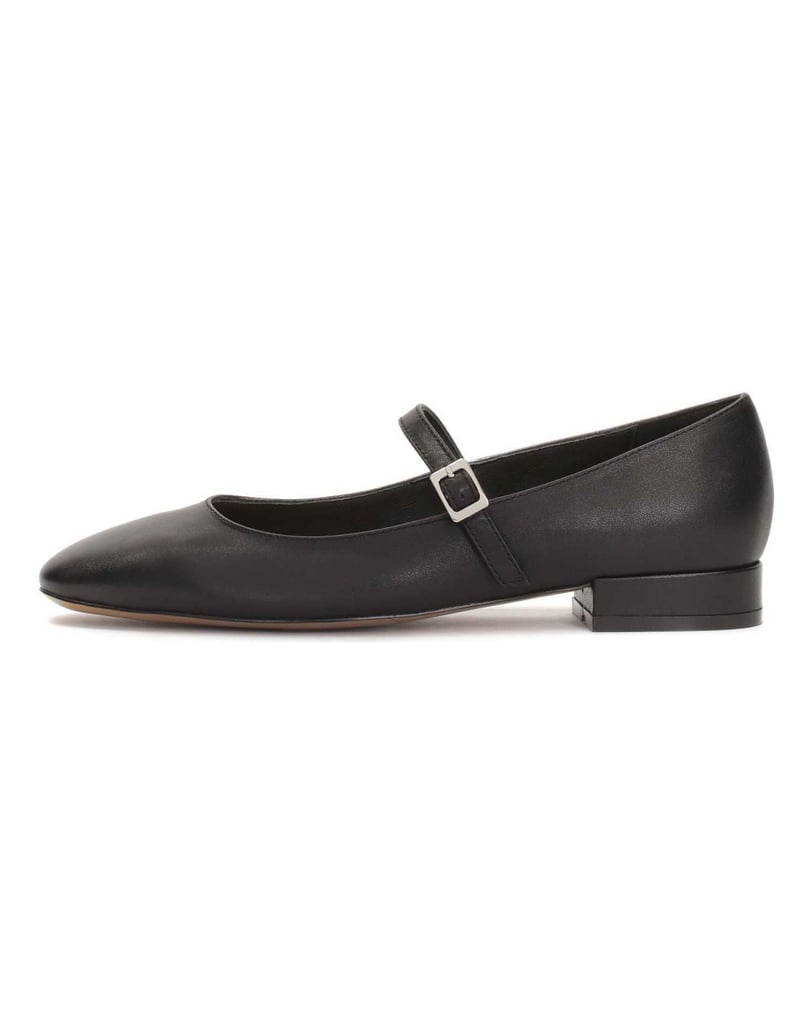 Kazar-Black-flat-heeled-pumps-with-strap-fastening-černá