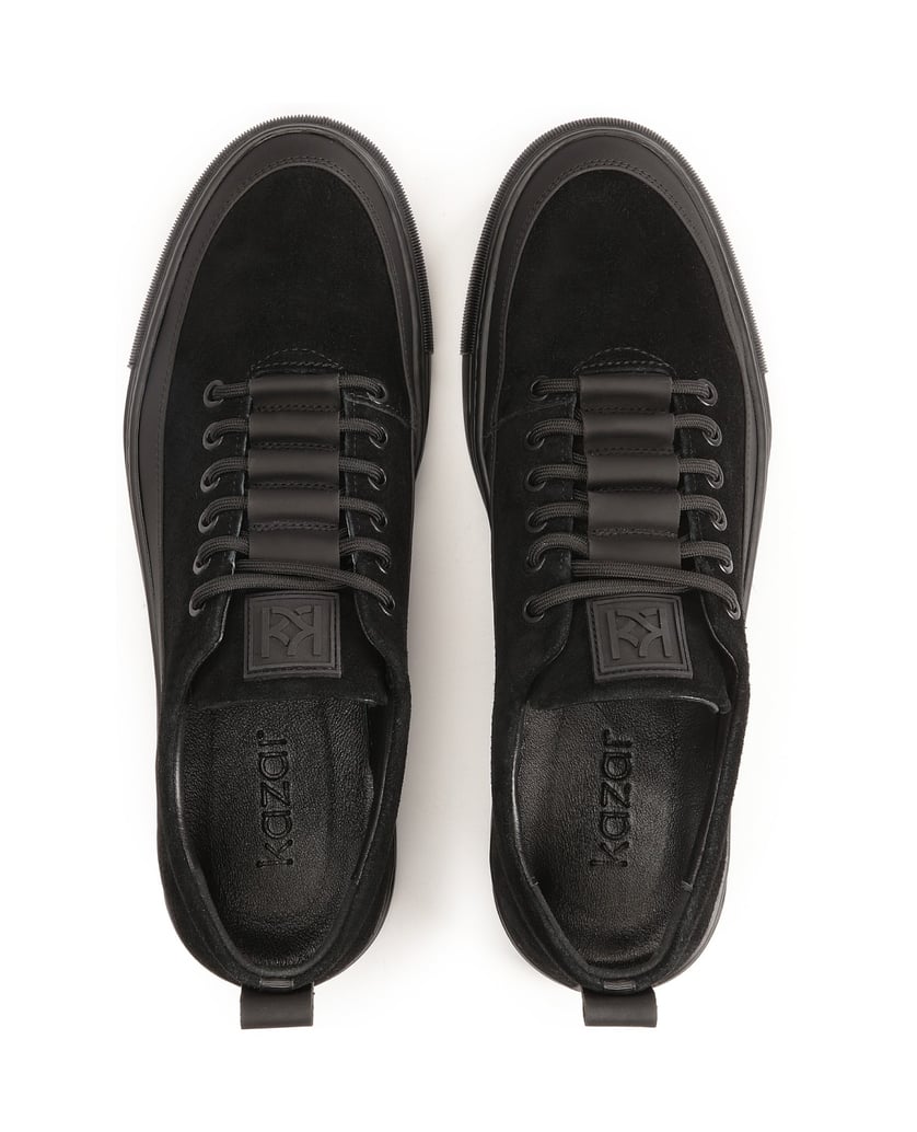 Kazar-Herren-Sneaker-aus-kombinierten-Material-schwarz