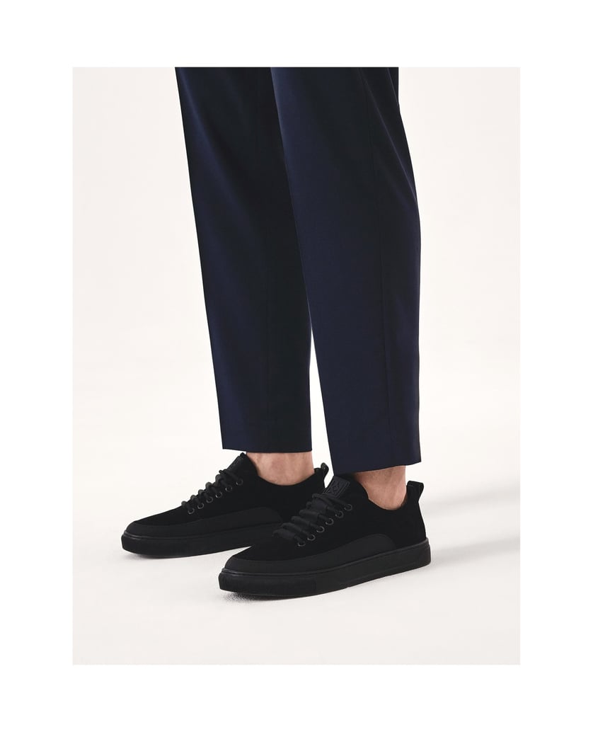 Kazar-Herren-Sneaker-aus-kombinierten-Material-schwarz