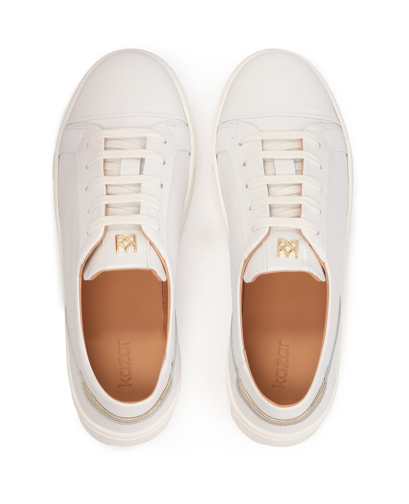 Kazar-Leather-sneakers-with-golden-elements-biela