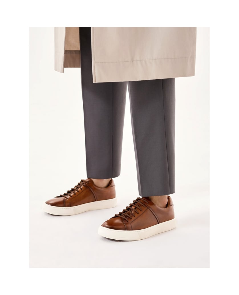 Kazar-Braune-Herren-Turnschuhe-mit-weißer-Sohl-braun