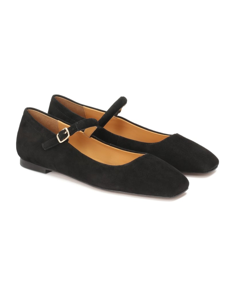 Kazar-Schwarze-Ballerinas-auf-flacher-Sohle-schwarz