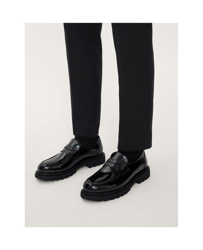 Kazar-Schwarze-Herren-Slipper-mit-dicker-Sohle-schwarz