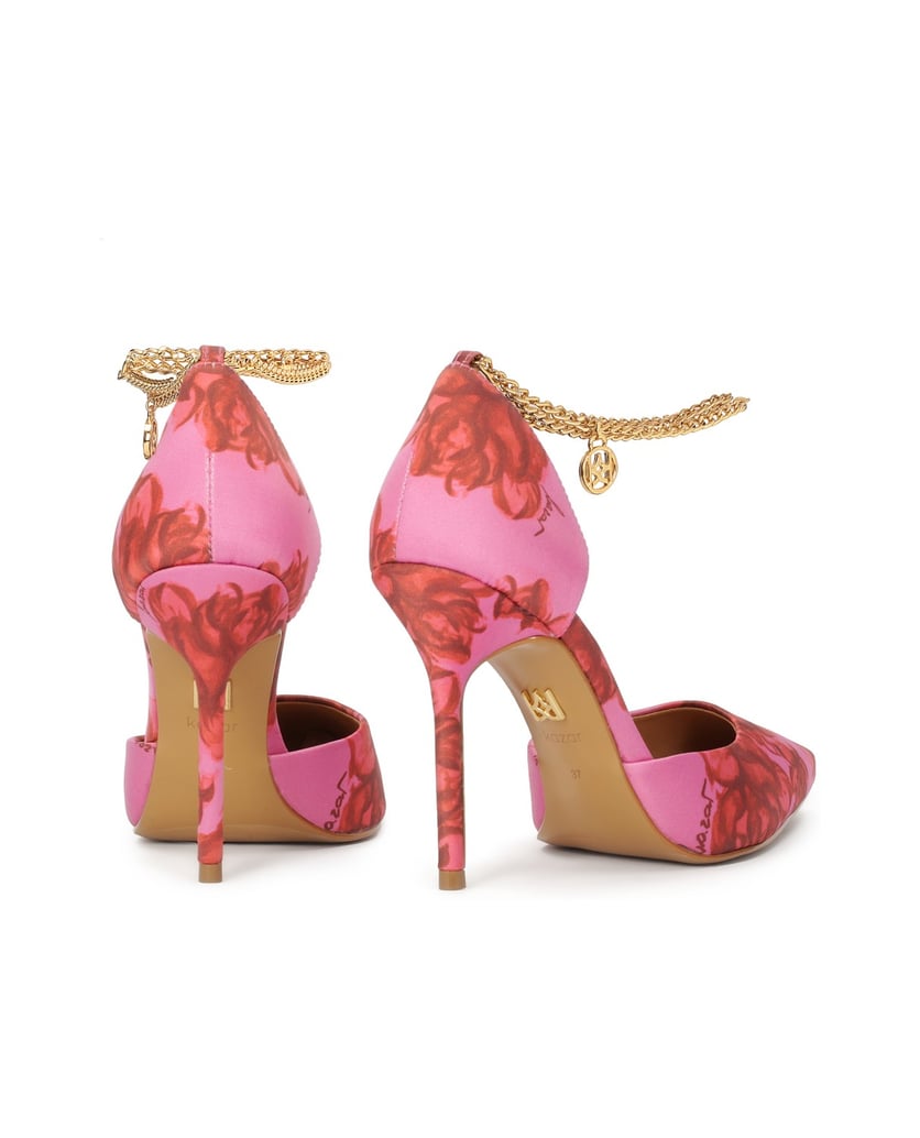 Kazar-Geblümte-Pumps-mit-einer-Kette-am-Knöche