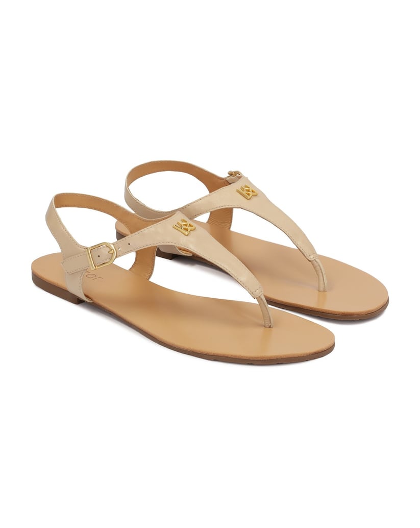 Kazar-Flat-sandals-with-a-strap-between-the-toes-béžová