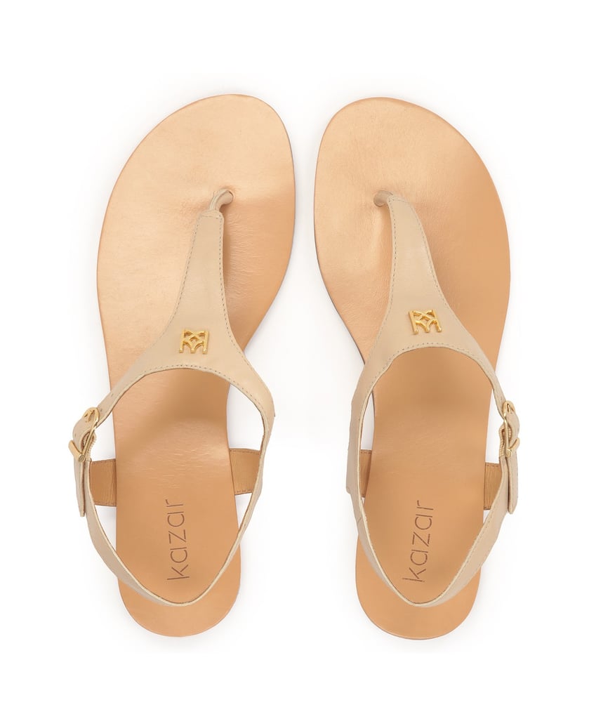 Kazar-Flat-sandals-with-a-strap-between-the-toes-béžová