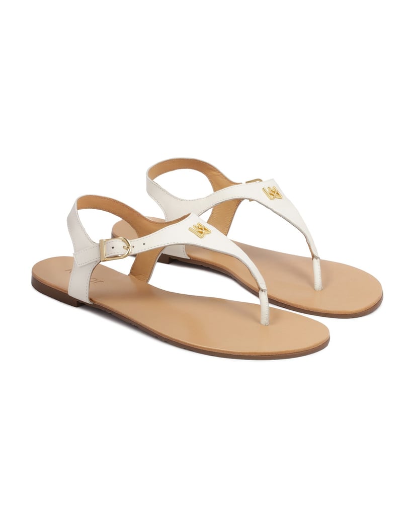 Kazar-Leather-sandals-on-a-flat-sole-biela