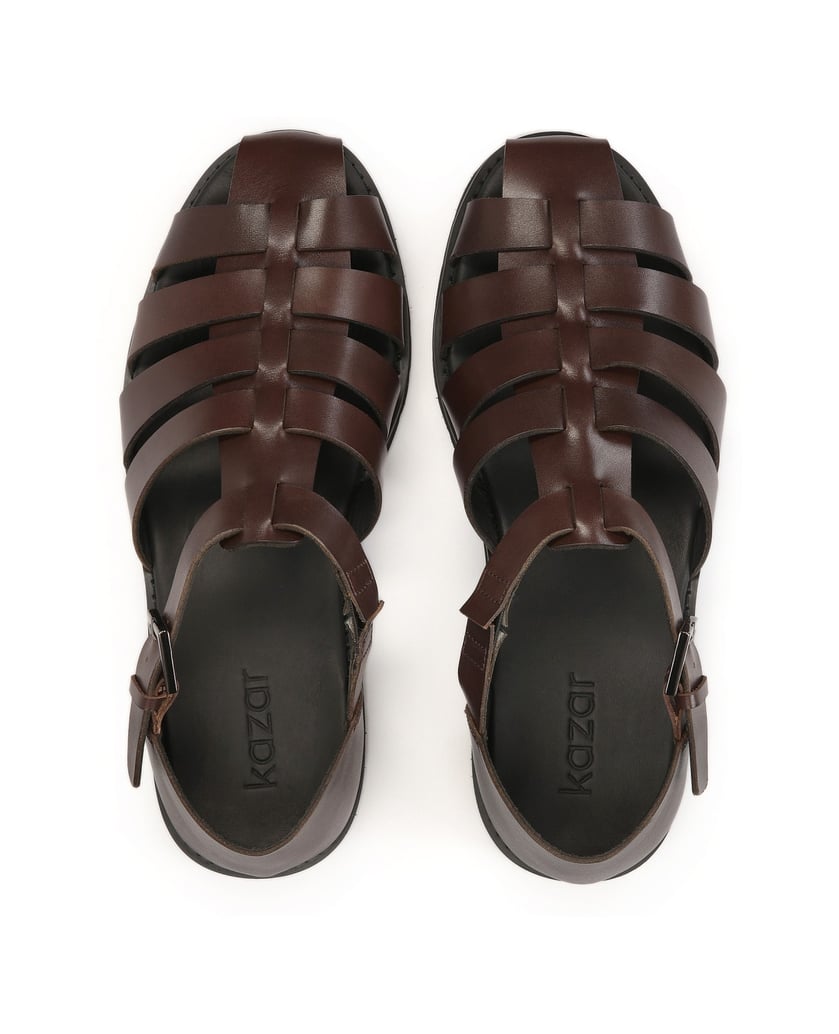 Kazar-Herren-Sandalen-aus-braunem-Leder