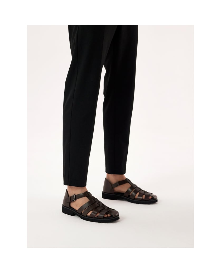 Kazar-Herren-Sandalen-aus-braunem-Leder