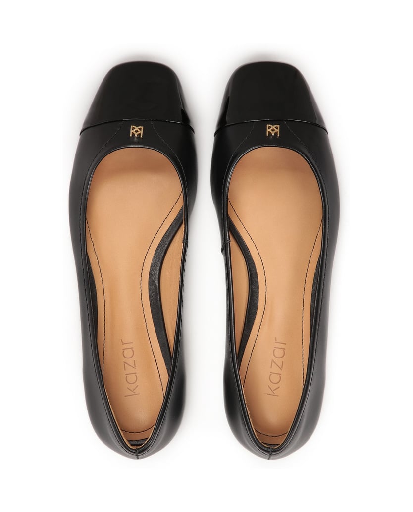 Kazar-Ballerinas-aus-Leder-mit-abgeschrägter-S