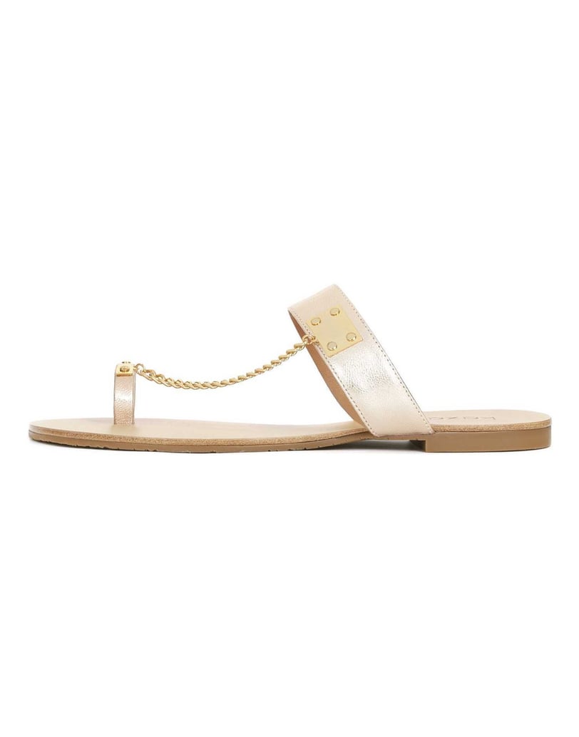 Kazar-Gold-slides-on-a-flat-sole-zlatá