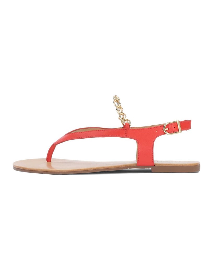 Kazar-Comfortable-sandals-on-flat-heels-červená