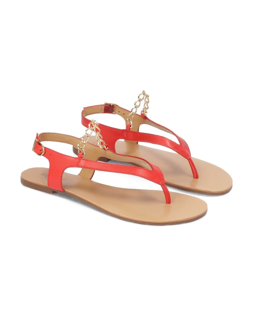 Kazar-Comfortable-sandals-on-flat-heels-červená
