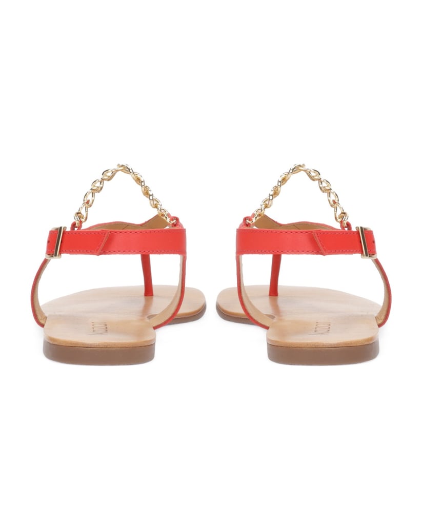 Kazar-Comfortable-sandals-on-flat-heels-červená