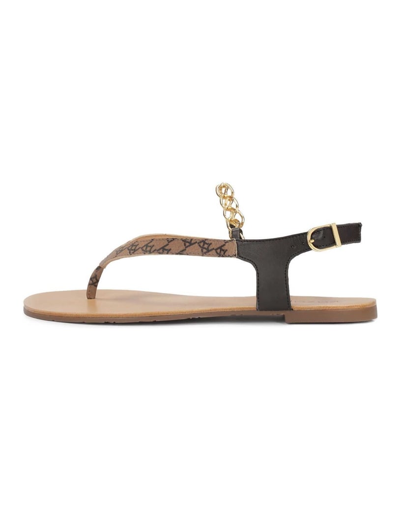 Kazar-Cute-sandals-on-comfortable-flat-soles-čierna