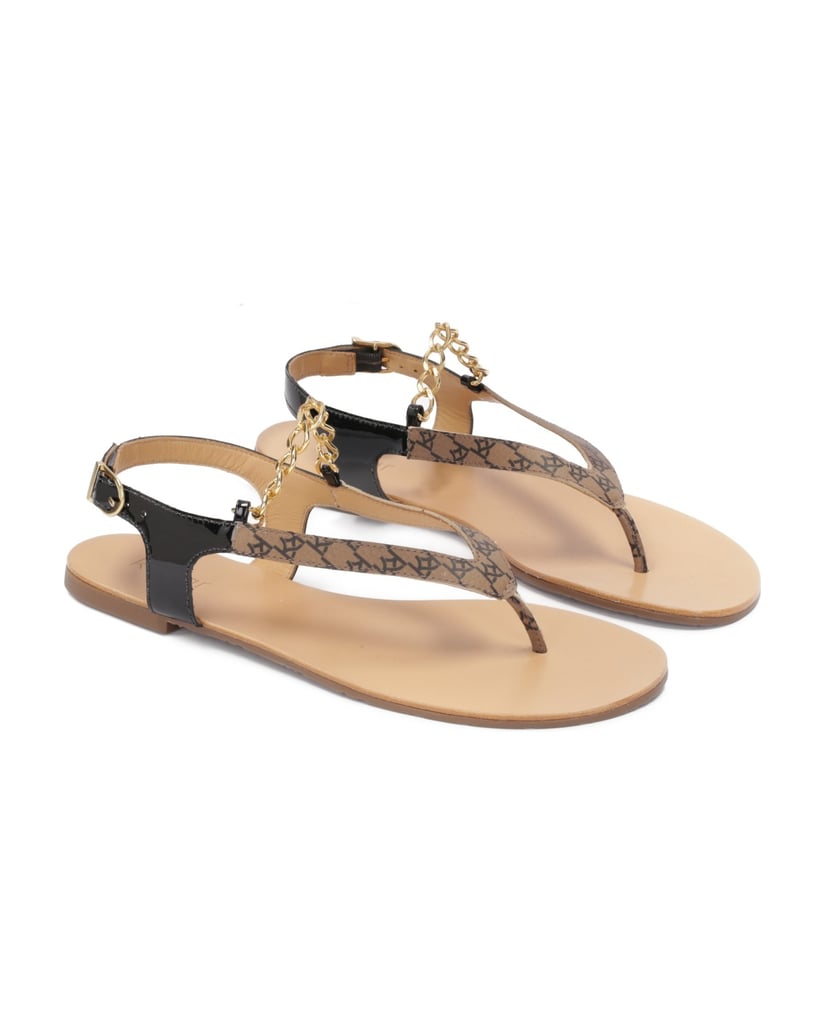 Kazar-Cute-sandals-on-comfortable-flat-soles-čierna