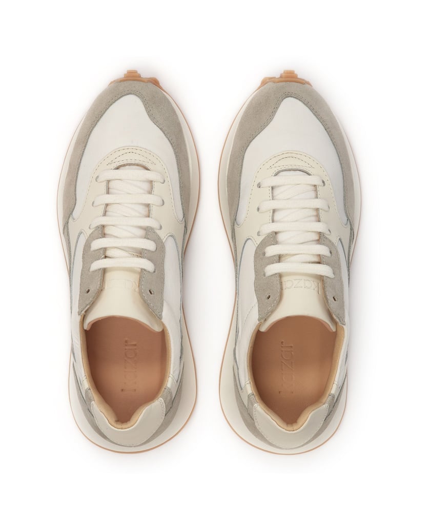 Kazar-Graue-und-weiße-Turnschuhe-aus-kombinier