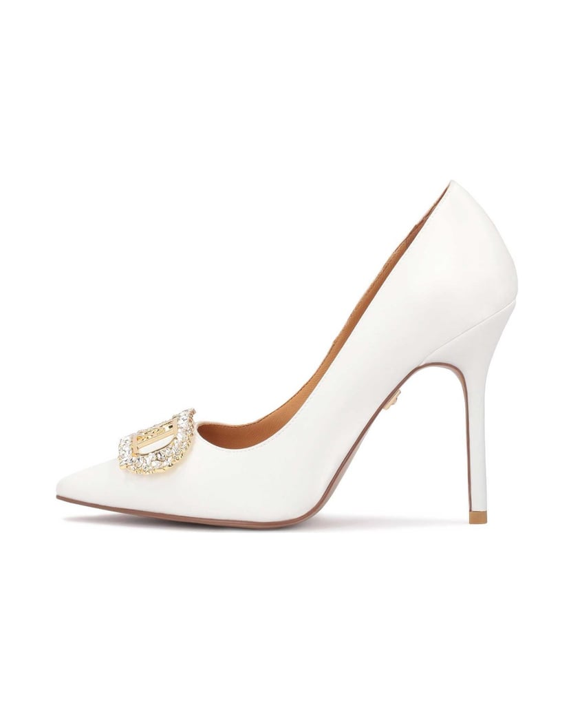 Kazar-Weiße-Hochzeitspumps-mit-funkelnder-Zirk