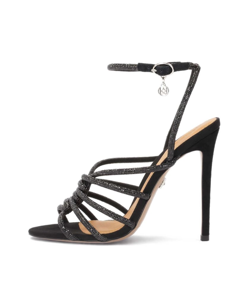 Kazar-Verzierte-schwarze-Sandalen-mit-glitzern