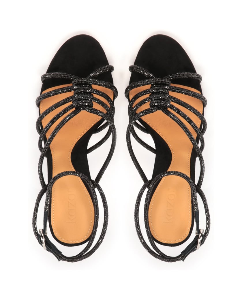 Kazar-Verzierte-schwarze-Sandalen-mit-glitzern