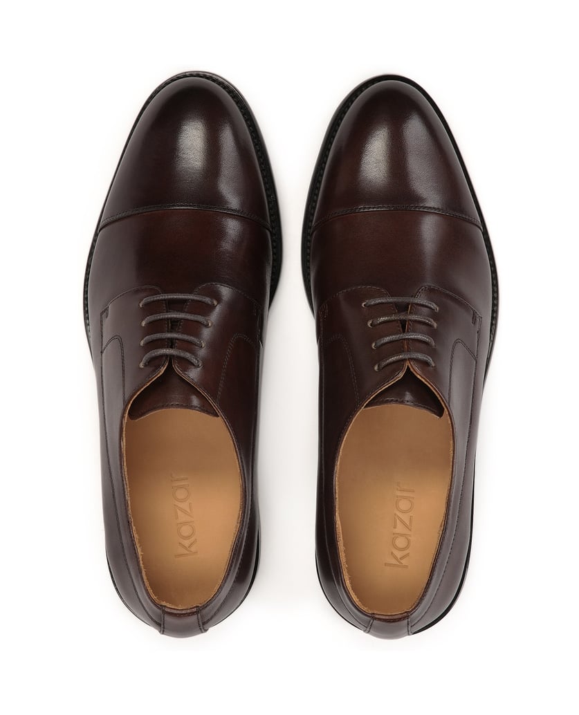 Kazar-Braune-Derby-Schuhe-mit-Kappe-für-Herren