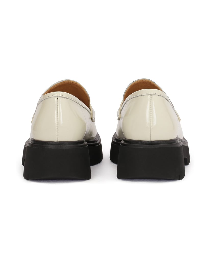 Kazar-Flache-Schuhe-aus-braunem-Leder-mit-Stol