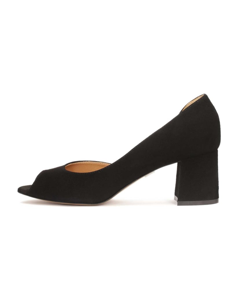 Kazar-Schwarze-Peep-Toe-Pumps-aus-Wildleder