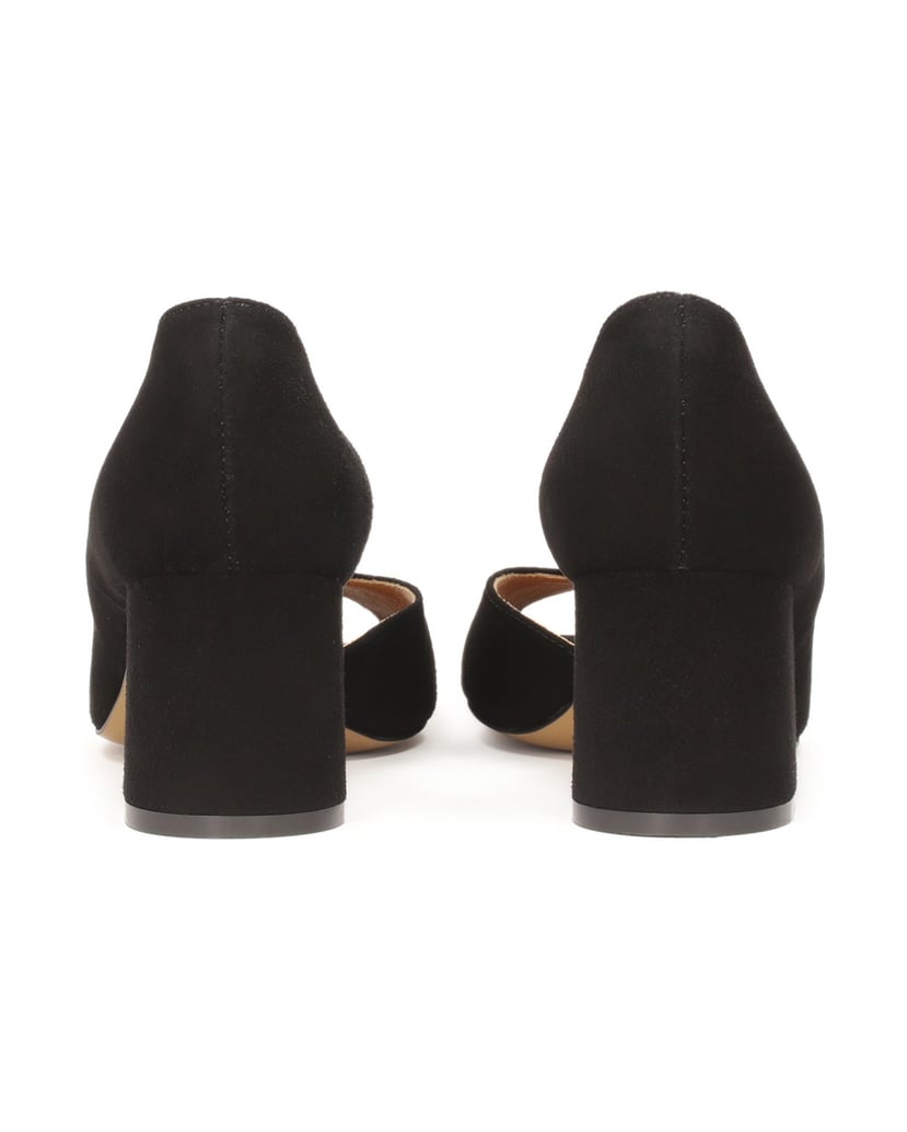 Kazar-Schwarze-Peep-Toe-Pumps-aus-Wildleder