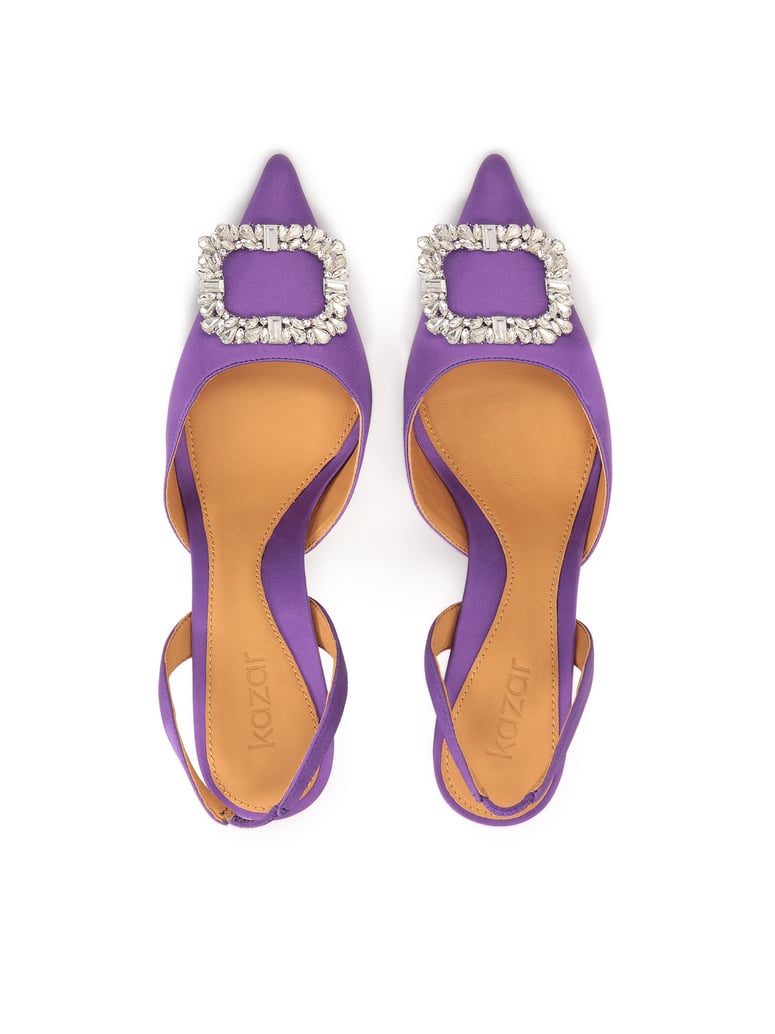 Kazar-Lila-Slingback-Pumps-aus-Stoff