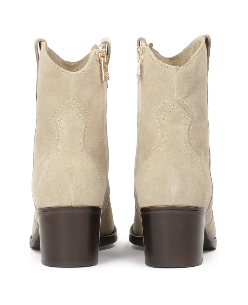 Kazar-Zeitlose-Cowboystiefel-aus-Wildleder-beige