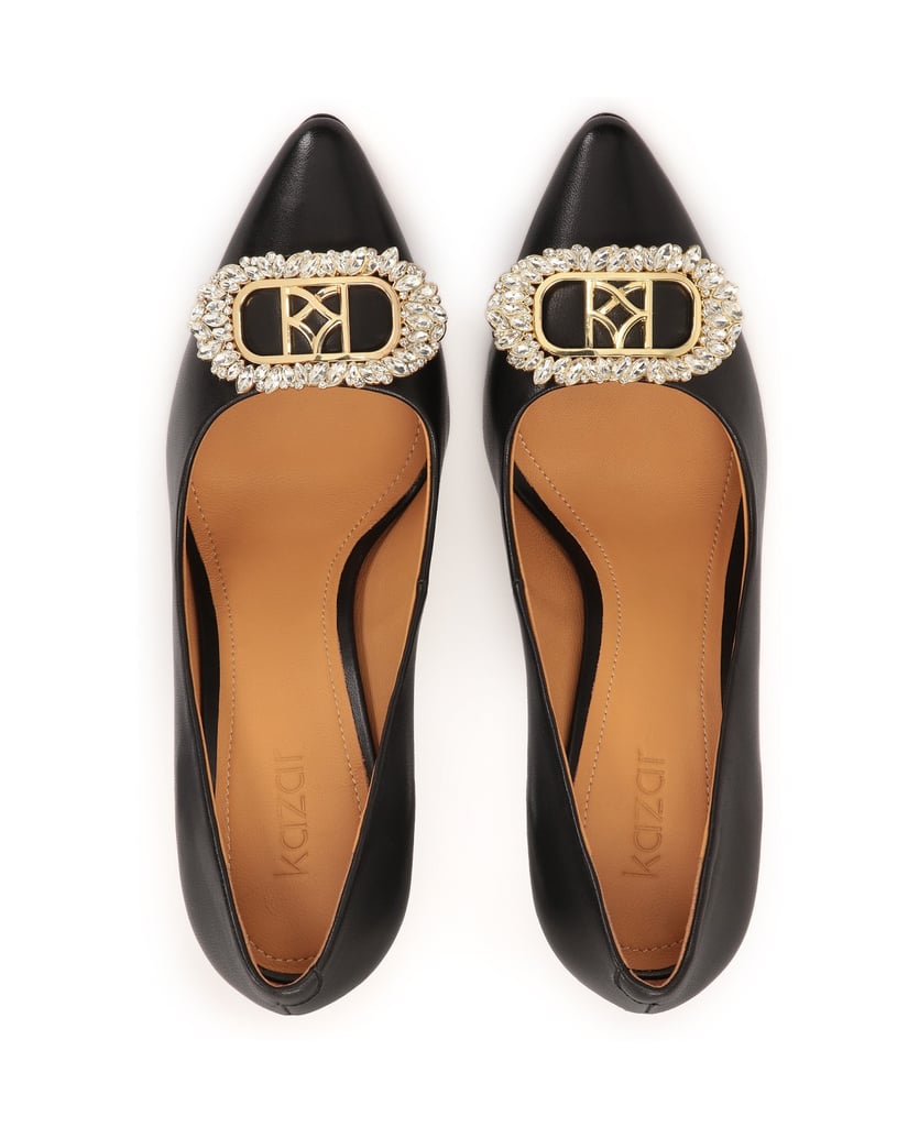 Kazar-Schwarze-Lederpumps-mit-Schmuckverzierun