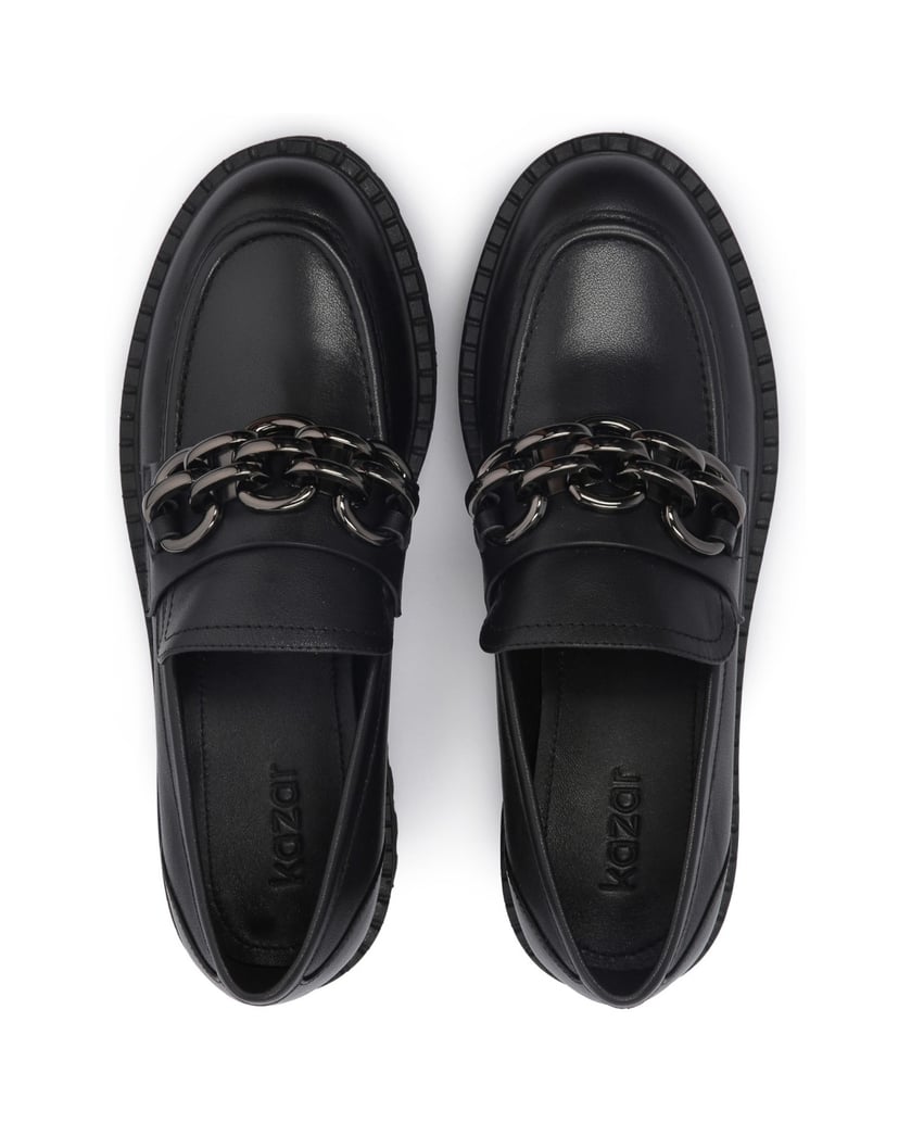 Kazar-Ladies’-slip-on-casual-shoes-on-a-hiking-sole-čierna